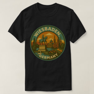 Camiseta Marco Histórico de Wiesbaden Alemanha Arte
