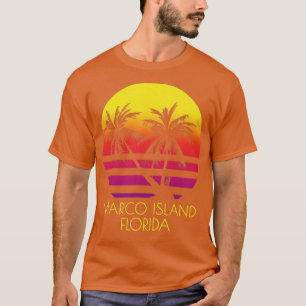Camiseta Marco Island Beach Florida Palm Trees Tropicais Su