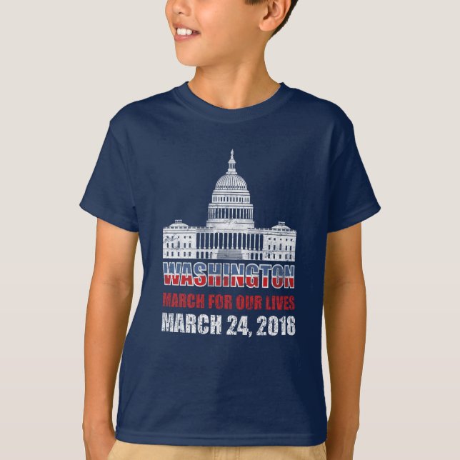 Camiseta Março por nossas vidas, protesto, anti armas (Frente)