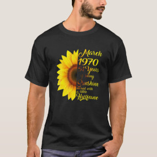 Camiseta Março Rapariga 1970 T 51 Anos De Idade 51Ruas Pres