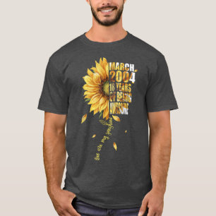 Camiseta Março Rapariga 2004 Girassol 18º Aniversário 18 An