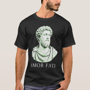 Camiseta Marcos Aurélio Amor Fati Estoicismo Imperador Roma