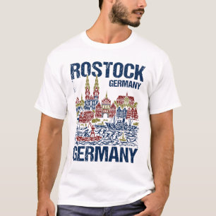 Camiseta Marcos da Silhueta de Rostock e Frente Marítima da