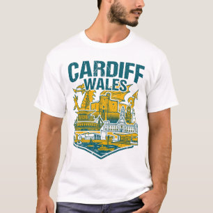 Camiseta Marcos Históricos E Dragão Galês De Cardiff País D