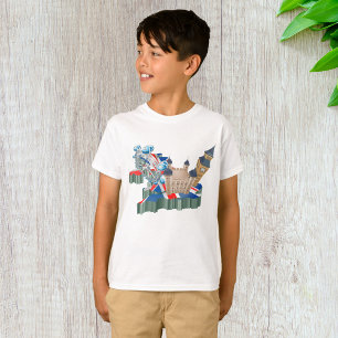 Camiseta Marcos Iconicos de Londres Mapa do Reino Unido Via