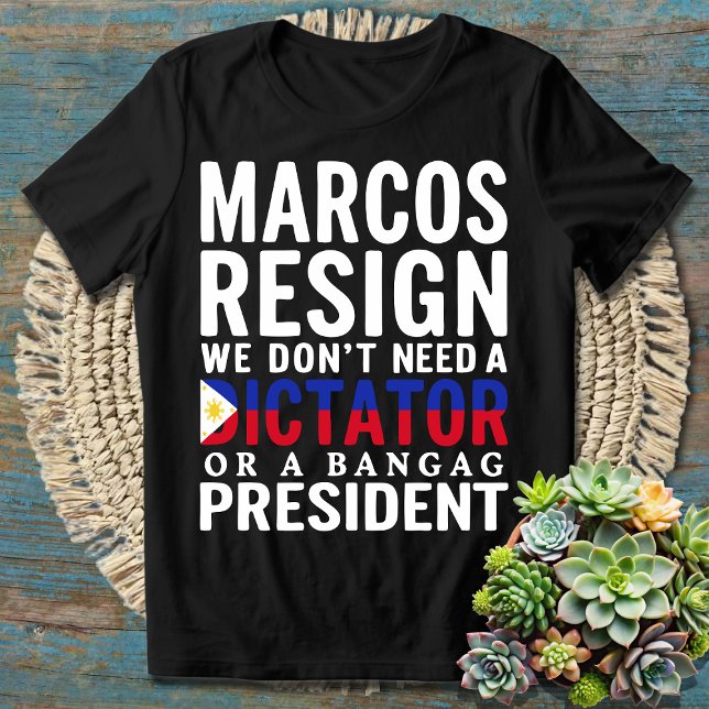 Camiseta Marcos Ressalta Não à Ditadura Bangag Presidente (Criador carregado)