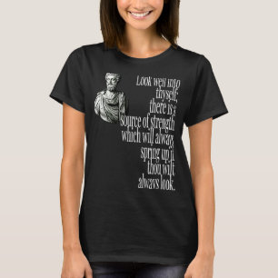 CAMISETA MARCUS AURELIUS FONTE DE FORÇA EM VOCÊ