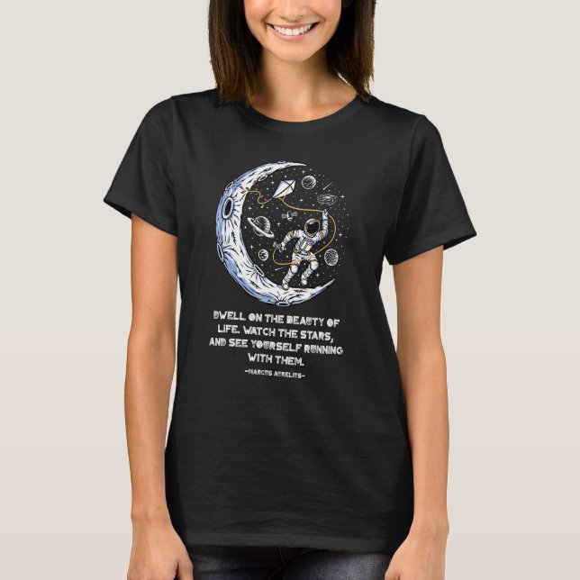 Camiseta Marcus Aurelius Stoic Diz Que A Vida É Bonita (Frente)