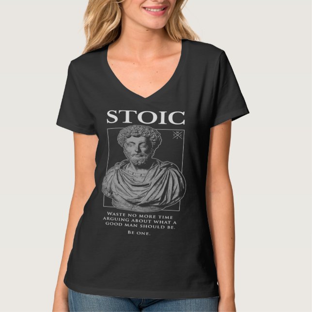Camiseta Marcus Aurelius u201CGood Manu201D Stoicism Quote (Frente)