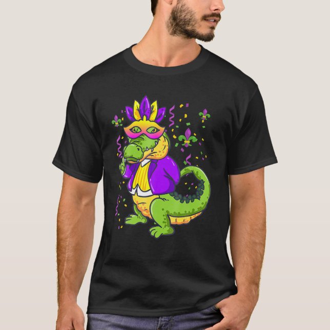 Camiseta Mardi Formando Alligators 3 Alligators Funny Mardi (Frente)