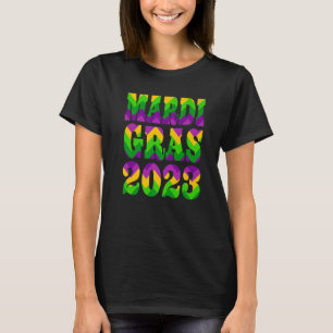 Camiseta Mardi Gras 2023 Chevron Trabalho de arte