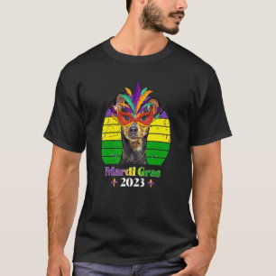 Camiseta Mardi Gras 2023 do Partido Miniatura Pinscher