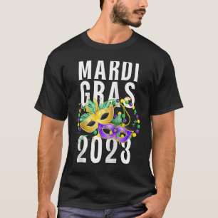 Camiseta Mardi Gras 2023 Mascarade Mask New Orleans Souveni