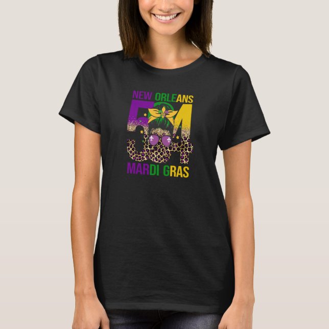 Camiseta Mardi Gras 2023 New Orleans 504 Louisiana Mardi Gr (Frente)