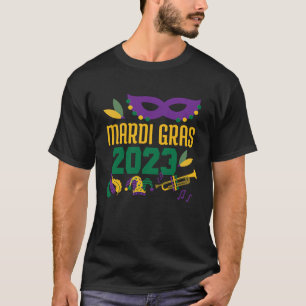 Camiseta Mardi Gras 2023 Party Mardi Festival Parade Bead M