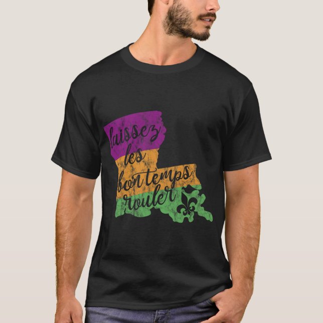 Camiseta Mardi Gras 2025 Laissez Les Bon Temps Rouler New O (Frente)