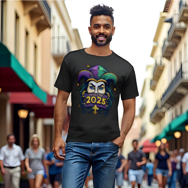 Camiseta Mardi Gras 2025: Miçangas, Máscaras e Memórias (Mardi Gras 2025 T-shirt.)
