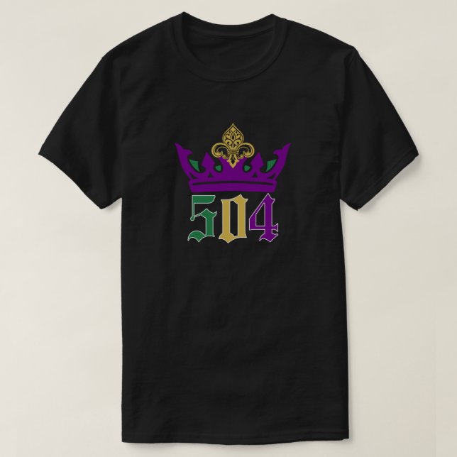 Camiseta Mardi Gras 504 (Frente do Design)