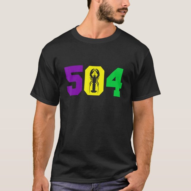 Camiseta Mardi Gras 504 Crawfish Funny Lovers Festival Outf (Frente)