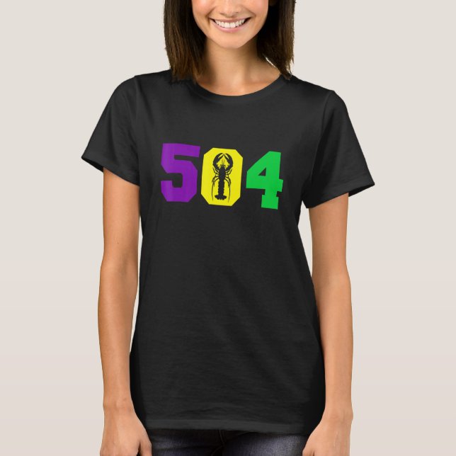 Camiseta Mardi Gras 504 Crawfish Funny Lovers Festival Outf (Frente)