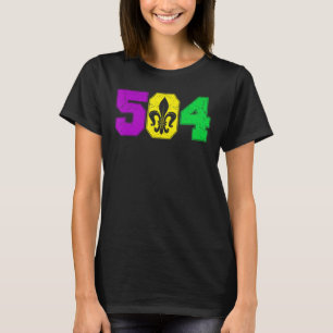 Camiseta Mardi Gras 504 New Orleans Parade Festa de Carnava