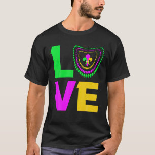 Camiseta Mardi Gras Adorava Miçangas Correspondentes ao Car