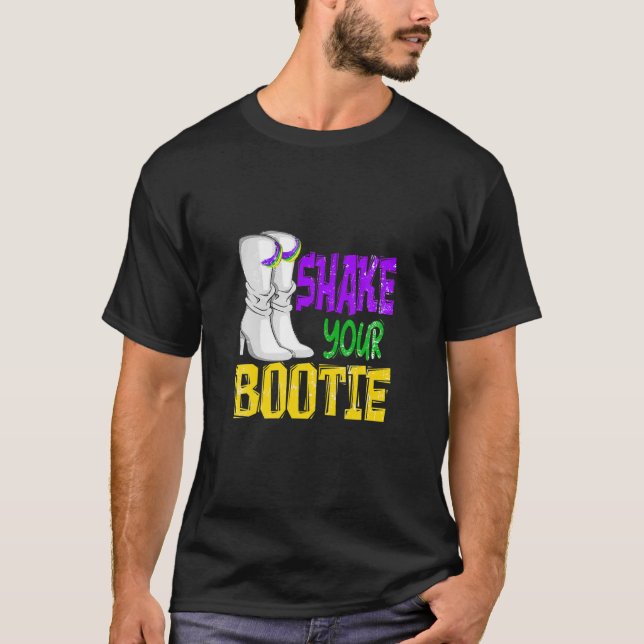 Camiseta Mardi Gras Agita Seu Carnaval Maiorette Bootie Fe (Frente)