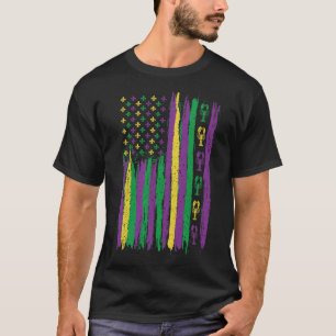 Camiseta Mardi Gras American Flag Usa Flag Mardi Gras Costu