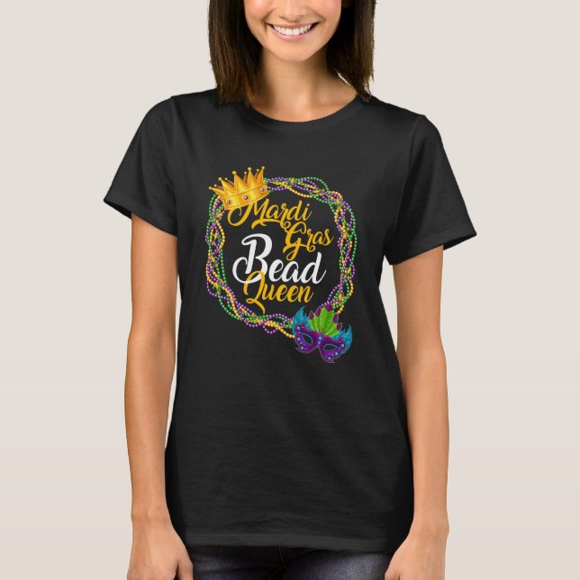 Camiseta Mardi Gras Bead Queen Women (Frente)