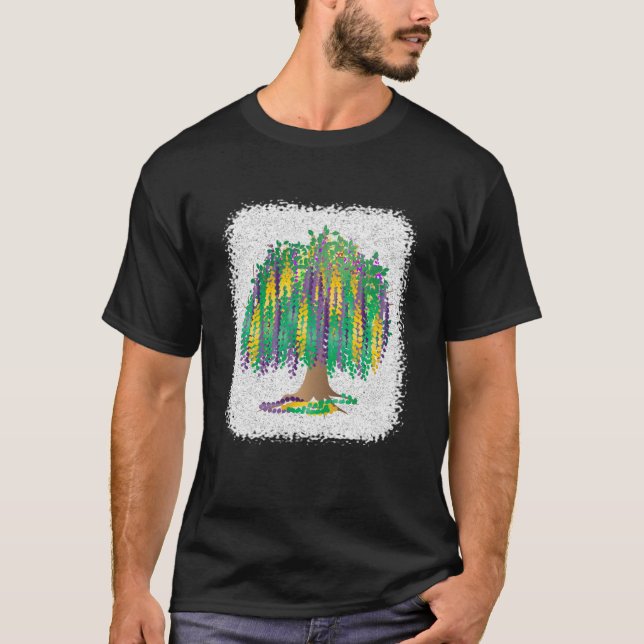 Camiseta Mardi Gras Bead Tree (Frente)