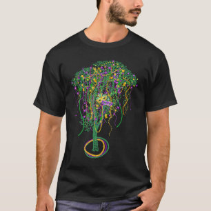 Camiseta Mardi Gras Bead Tree NOLA Carnaval Mascarada