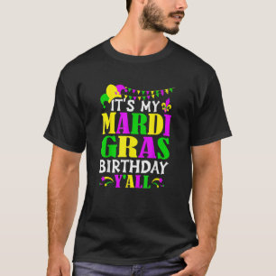 Camiseta Mardi Gras Birthday Costume É Meu Parto Mardi Gras