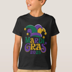 Camiseta Mardi Gras Bonita Diversão 2025