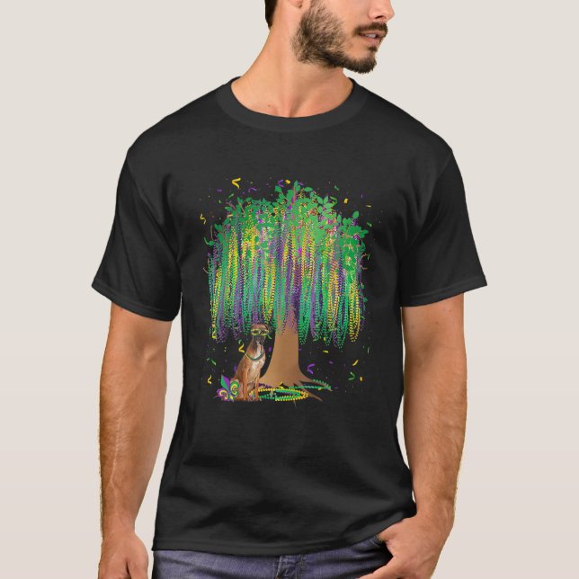 Camiseta Mardi Gras Boxer Bead - Rua Tree Bourbon (Frente)