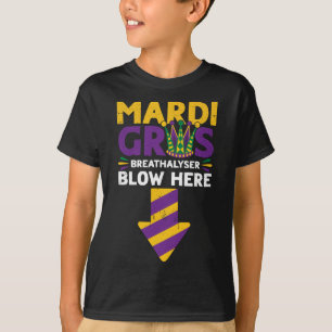 Camiseta Mardi Gras Breathalyzer Sopre Aqui Adulto Engraçad