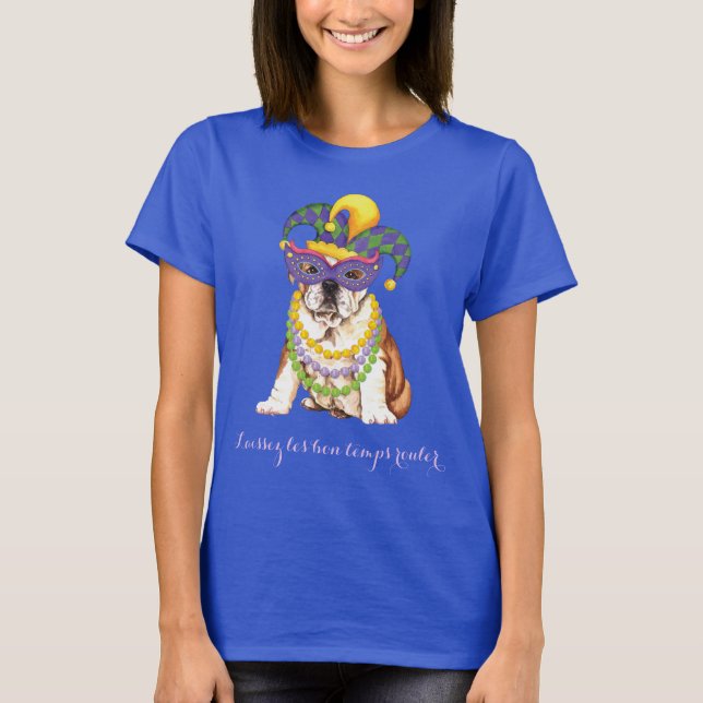 Camiseta Mardi Gras Bulldog (Frente)