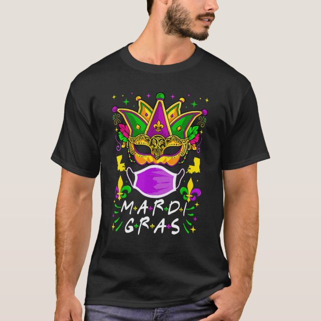 Camiseta Mardi Gras Carnival Festival Party Men Women Graph (Frente)