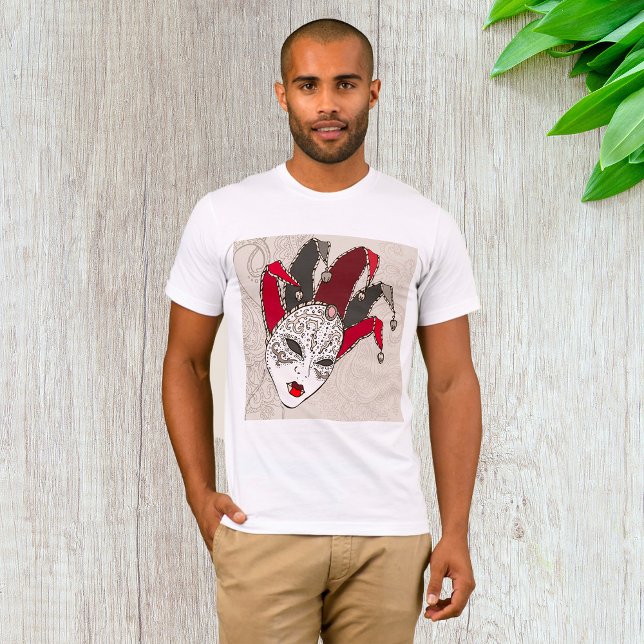 Camiseta Mardi Gras Carnival Mask Mens T-Shirt (Criador carregado)