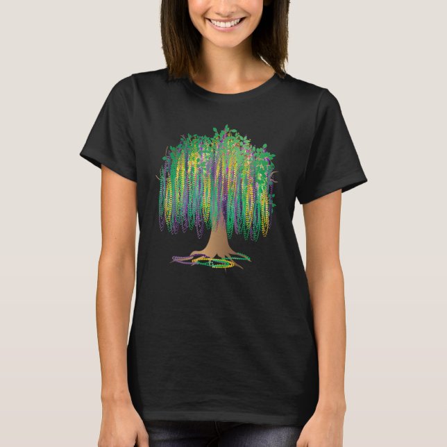 Camiseta Mardi Gras Carnival Mexican Graphic Bead Tree Bour (Frente)