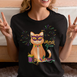 Camiseta Mardi Gras Cat