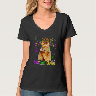 Camiseta Mardi Gras Cat Cute Persa Carcaça