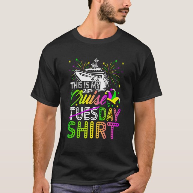Camiseta Mardi Gras Celebrações de Celebração Boat Este é o (Frente)