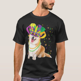 Camiseta Mardi Gras Corgi Dog Animal Festival Party