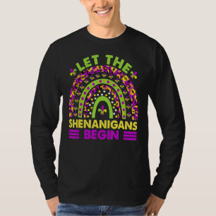 Camiseta Mardi Gras Costume Deixa Os Shenanigans Começarem