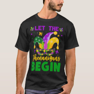 Camiseta Mardi Gras Costume Deixar Os Shenanigans Começar M