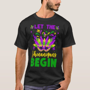 Camiseta Mardi Gras Costume Deixar Os Shenanigans Começar M
