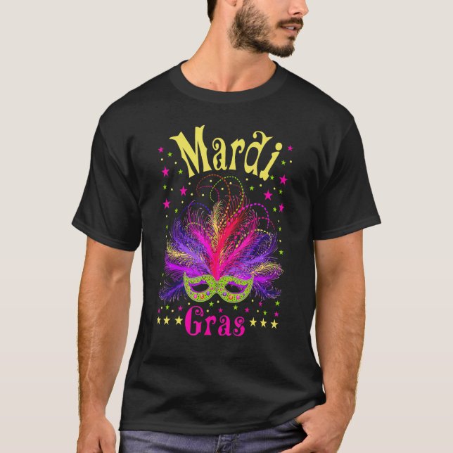Camiseta Mardi Gras Costume Deixar Os Shenanigans Começar M (Frente)
