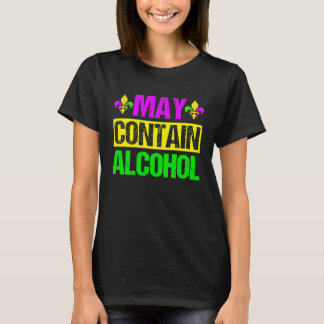 Camiseta Mardi Gras Costume May Contain Alcohol Party Men