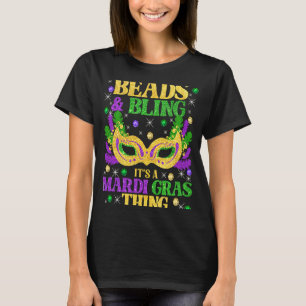 Camiseta Mardi Gras Costume Miçangas E Bling É Uma Mardi Gr