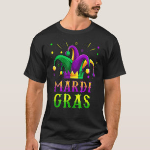 Camiseta Mardi Gras Costume Party Hids Men Women Engraçado